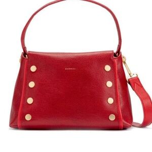HAMMITT Bryant Medium Winter Cherry Shoulder/Crossbody Bag with Gold Hardware